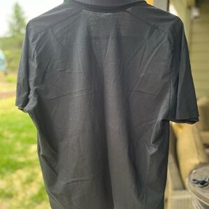 Uniqlo X Theory Shirt Mens Large Black Polo Casual Stretch